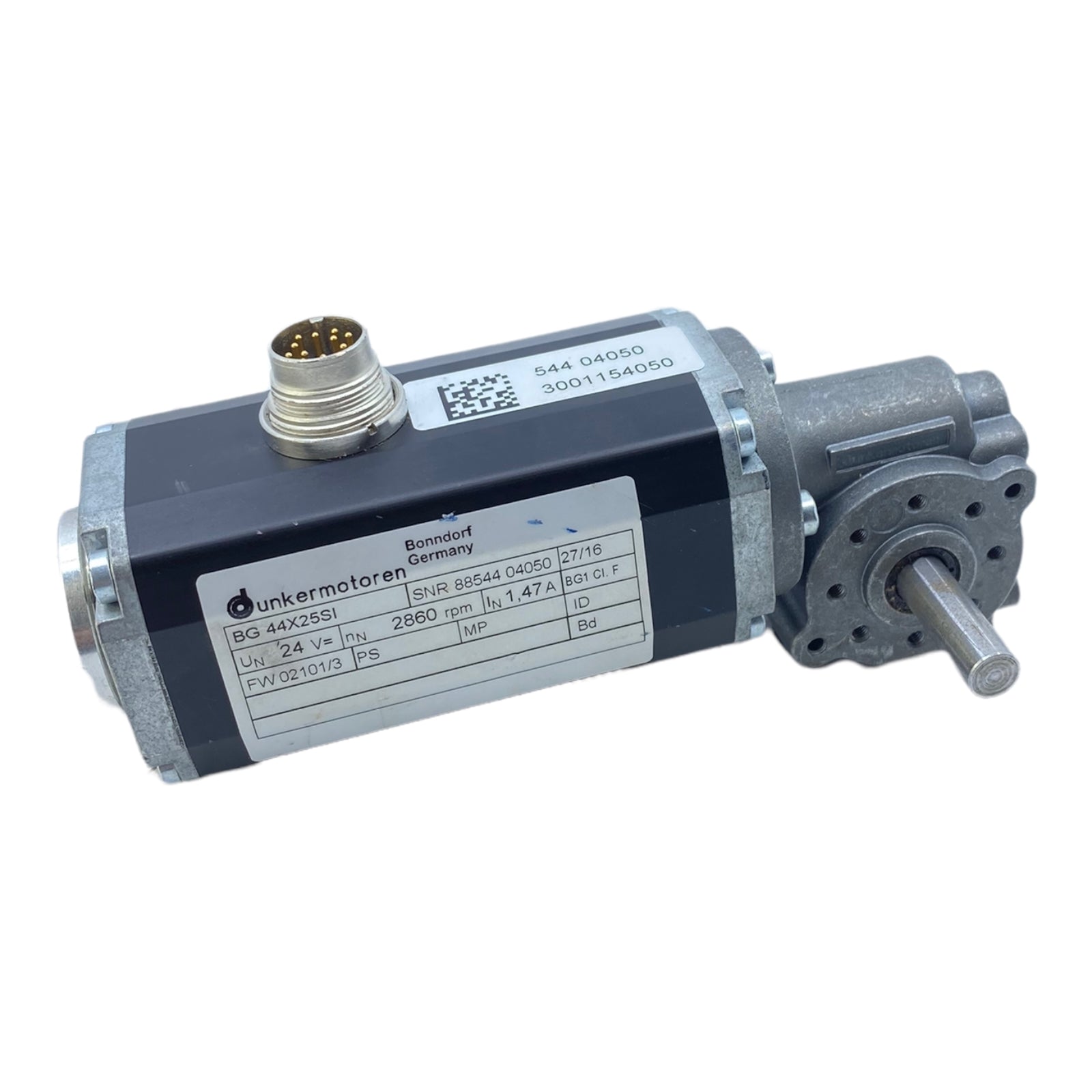 Dunkermotoren BG44X25SI Servo Motor Un=24V. In=1.47A I=10:1