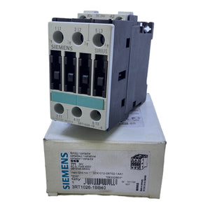 Siemens 3RT1026-1BB40 power contactor 11kW 400V 24V DC 3-pole 3S 25A