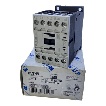 EATON DILM12-10 power contactor 276817 3-pole 3S +1S 5.5kW 48V DC 