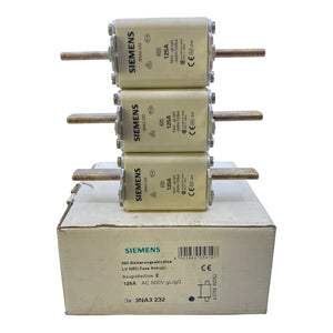 Siemens 3NA3232 fuse links 125A 500V AC PU: 3PCS 