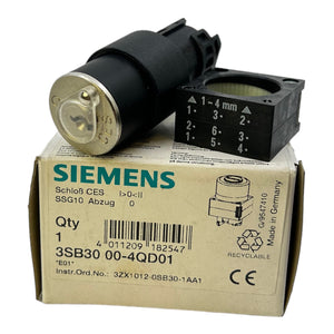 Siemens 3SB3000-4QD01 key switch IP20 front mounting (without key!) 