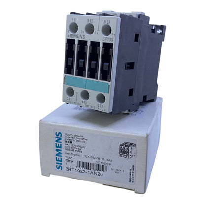 Siemens 3RT1023-1AN20 power contactor 220V 400V 9A 50/60Hz 3-pole 