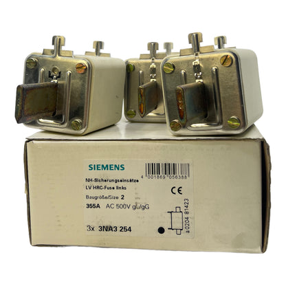 Siemens 3NA3254 NH2 fuse link 355A 500V AC 440V DC VE:3 