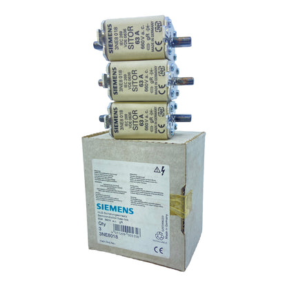 Siemens 3NE8018 HLS fuse link 63A 660V AC VE:3 