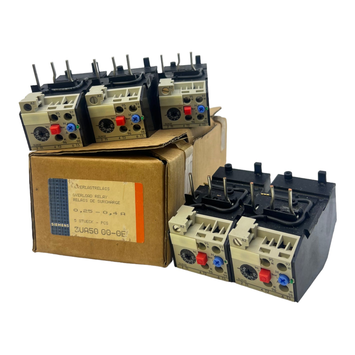 Siemens 3UA5000-0E overload relay 0.25-0.4A 1S + 1NC Pack: 5pcs 