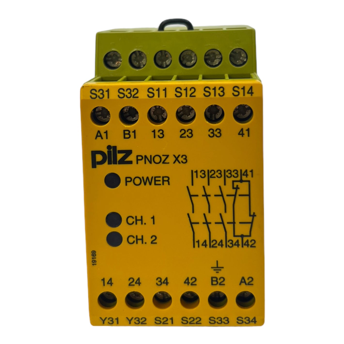 Pilz PNOZ X3 3S/1Ö safety relay 774310 24V AC/DC 2-channel 1 auxiliary switch 