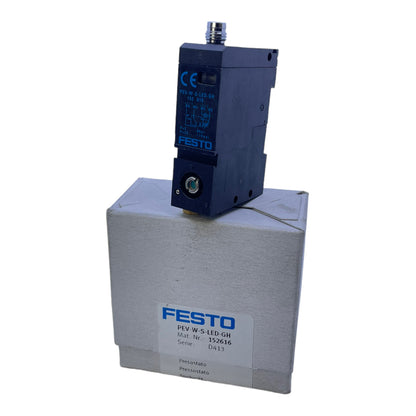 Festo PEV-WS-LED-GH pressure switch 152616 with through hole hat rail 