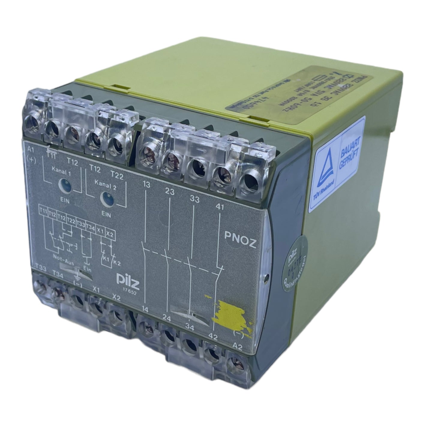 Pilz PNOZ Sicherheitsrelais 17652 220V/AC 3S  5V/A 50-60Hz Pilz Safety Relay