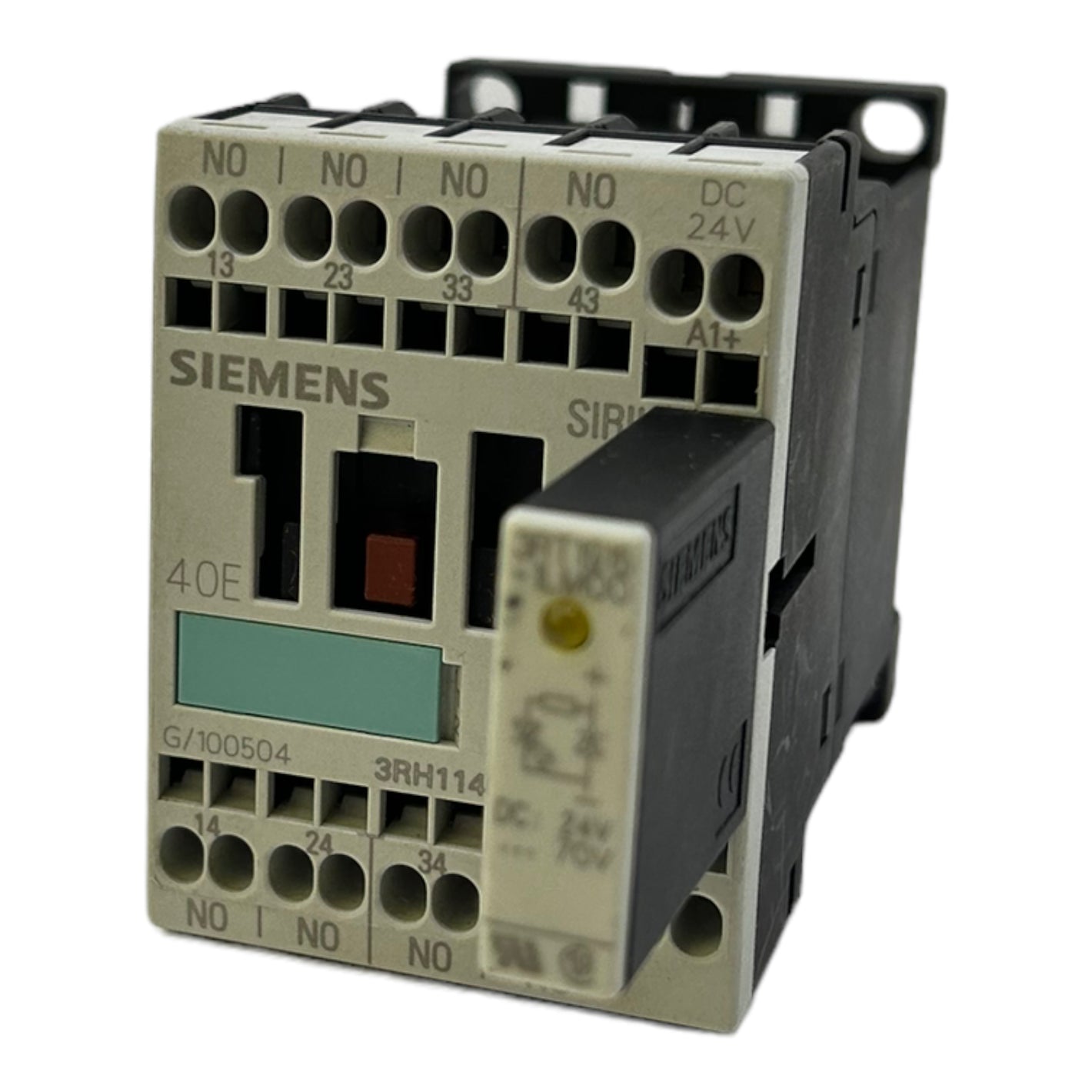 Siemens 3RH1140-2BB40 auxiliary contactor 24V DC 2NO+2NC 6A Siemens auxiliary contactor 