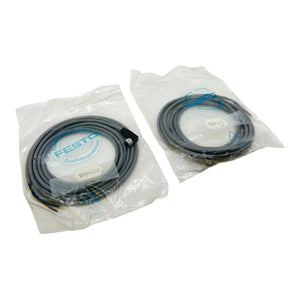 Festo 159422 connecting cable 0 to 60V AC/DC 4.0A P65, IP68 3-pin Pack of 2. 