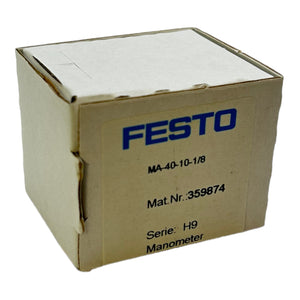 Festo MA-40-10-1/8 pressure gauge 359874 0...10bar 40Nm G1/8 IP43 Festo pressure gauge