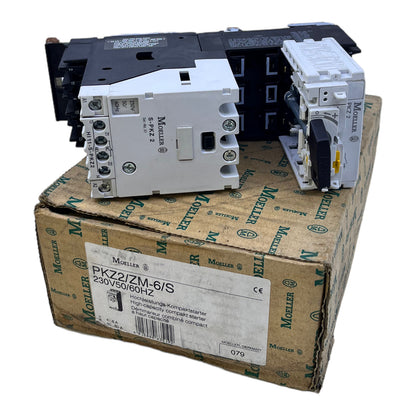 Moeller PKZ2/ZM-4/S motor protection switch 230V 50/60HZ 42kA-600V AC 65kA-480V AC 