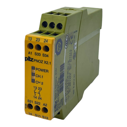 Pilz PNOZX2.124VAC/DC2n/o safety relay 24V AC/DC 2W 50/60Hz 4.5VA 2.0W 6.0A 