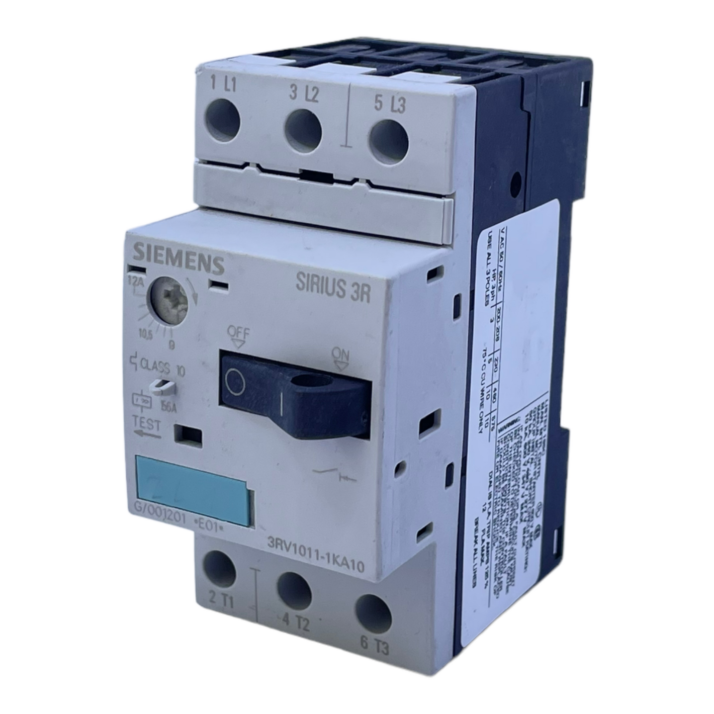 Siemens 3RV1011-1KA10 circuit breaker 50/60Hz