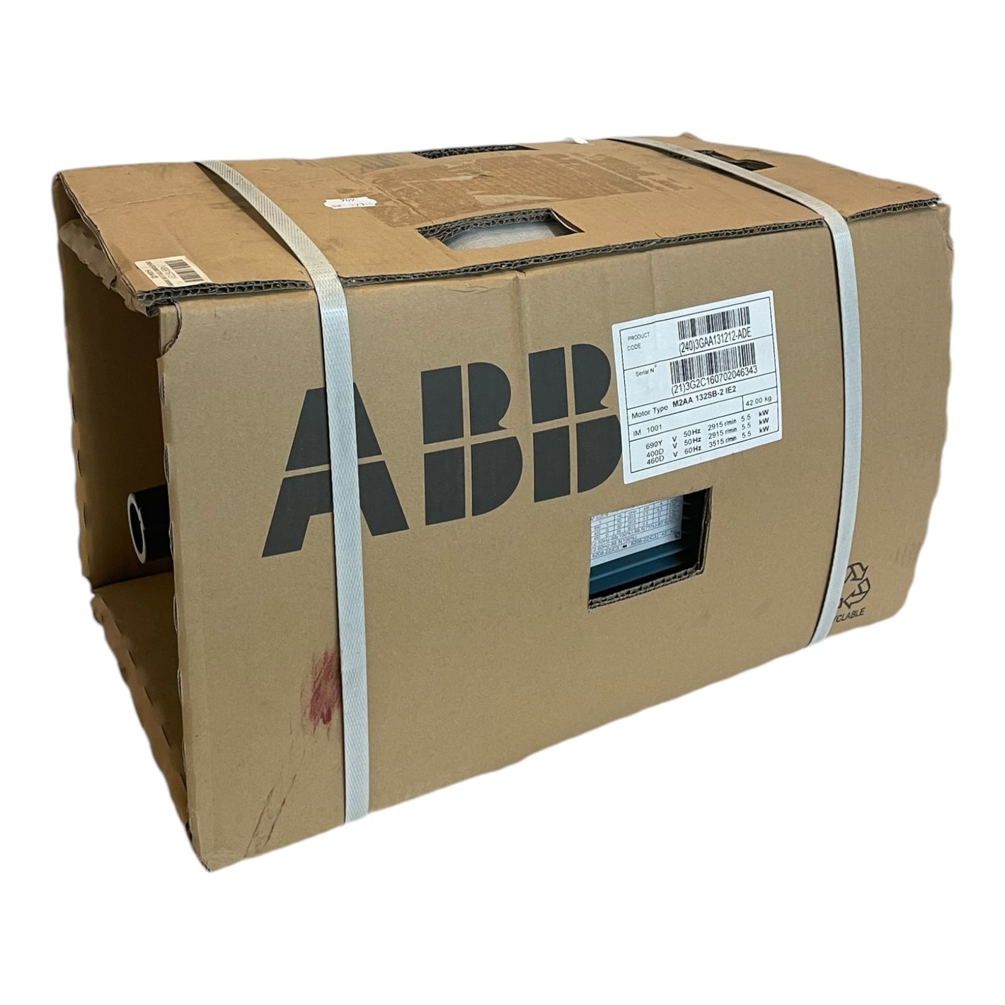 ABB M2AA 132 SB-2 5,5kW Elektromotor 2915r/min 3 Phasen Eletromotor mit 5,5kW