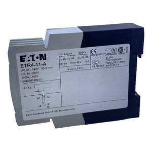 Eaton ETR4-11-A Timer 24-240V AC/DC 3A 240V DC 400V AC 50/60Hz DIN rails 