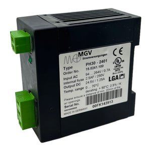 MGV PH30-2401 power supply 94-264V AC 0.7A 24.5V DC 1.25A MGV power supply