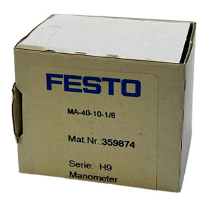 Festo MA-40-10-1/8 pressure gauge 359874 0...10bar 40Nm G1/8 IP43 Festo pressure gauge