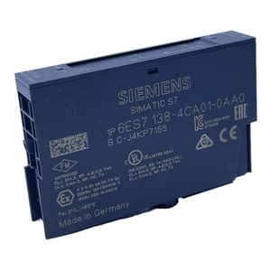 Siemens 6ES7138-4CA01-0AA0 Power module PM-E ​​for ET 200S; DC 24V with diagnostics DC24 