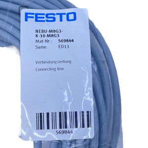 Festo NEBU-M8G3-K-10-M8G3 connecting cable for industrial use 569844 