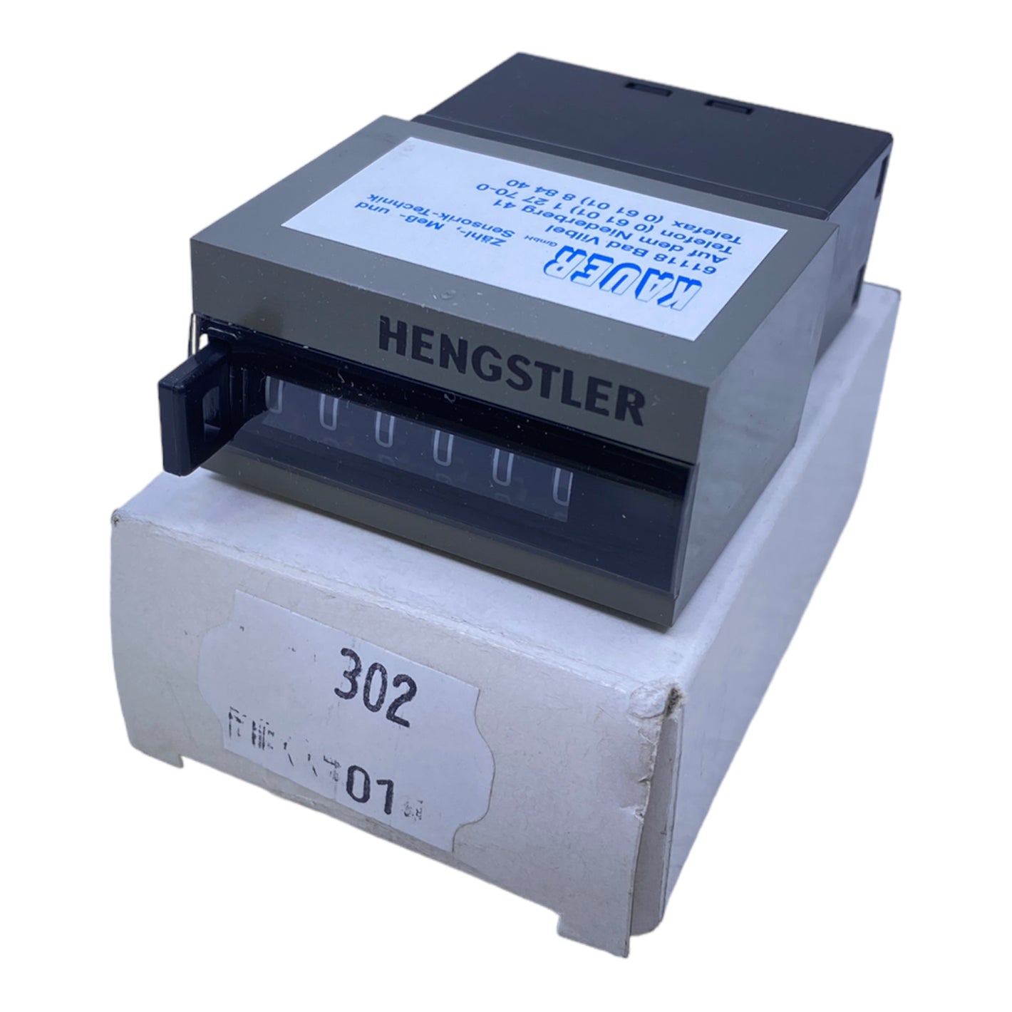 Kauer Hengstler 0.464.165 totalizer 4, 6 or 8 digits 230V AC 