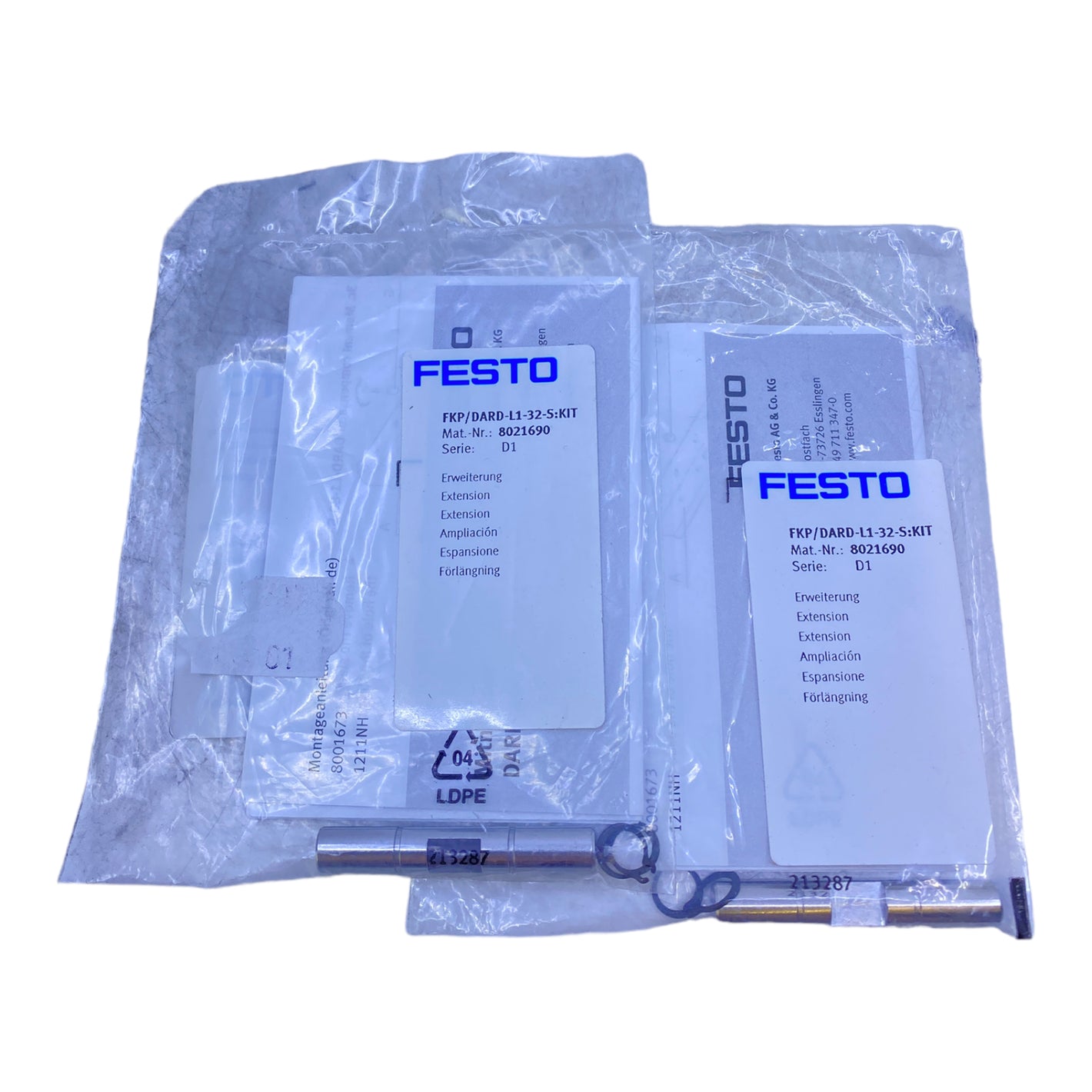 Festo FKP/DARD-L1-32-S:KIT extension 8021690 PU:2PCS 