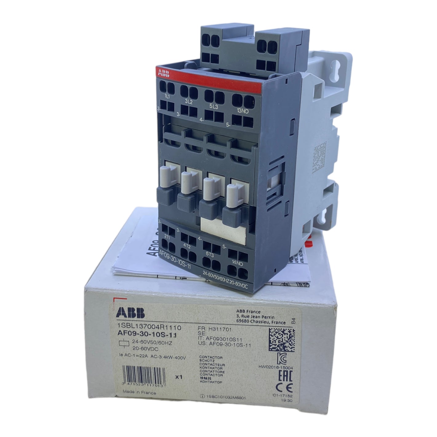 ABB AF09-30-10S-11 switch 1SBL137004R1110 24-60V 50/60Hz 20-60V DC 22A 