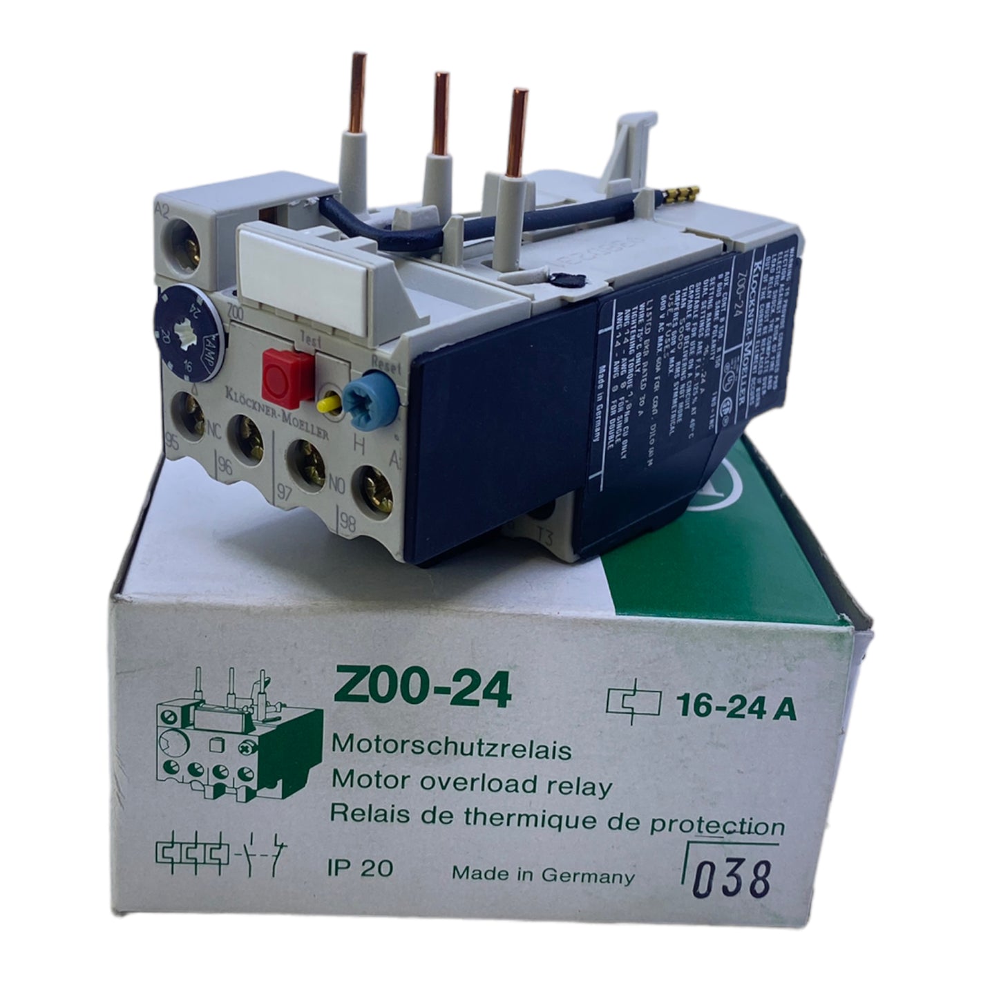 Klöckner Moeller Z00-24 motor protection relay 380V 16-24A IP20 