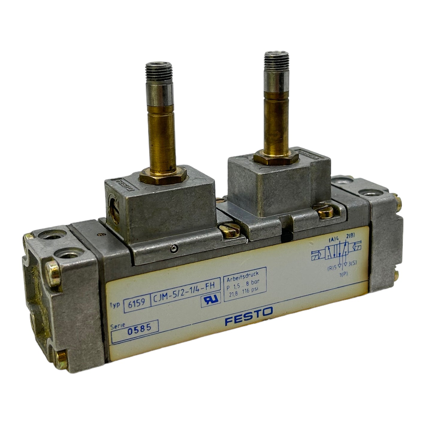 Festo CJM-5/2-1/4-FH solenoid valve 6159 1.5 to 8 bar 40 Hz 