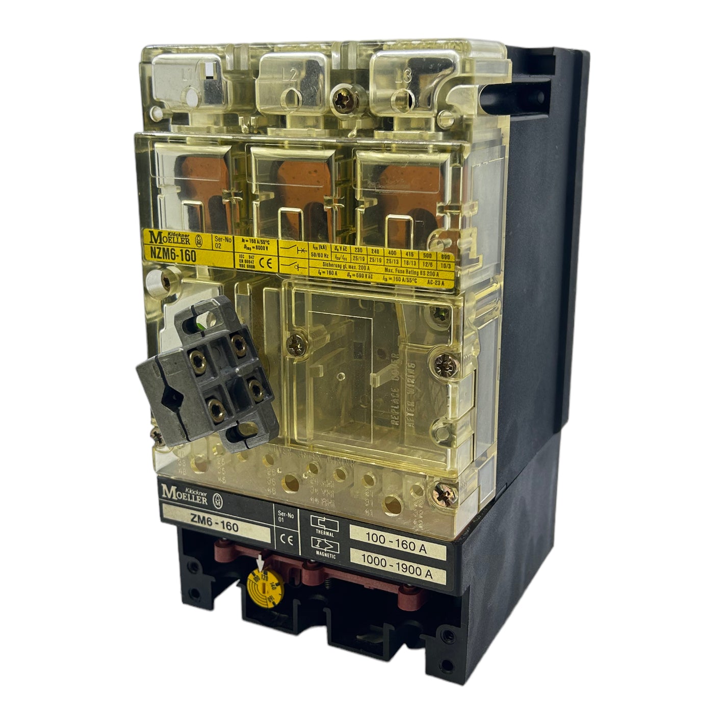Klöckner-Moeller ZM6-160 + NZM6-160 circuit breaker 690V AC 50/60Hz 