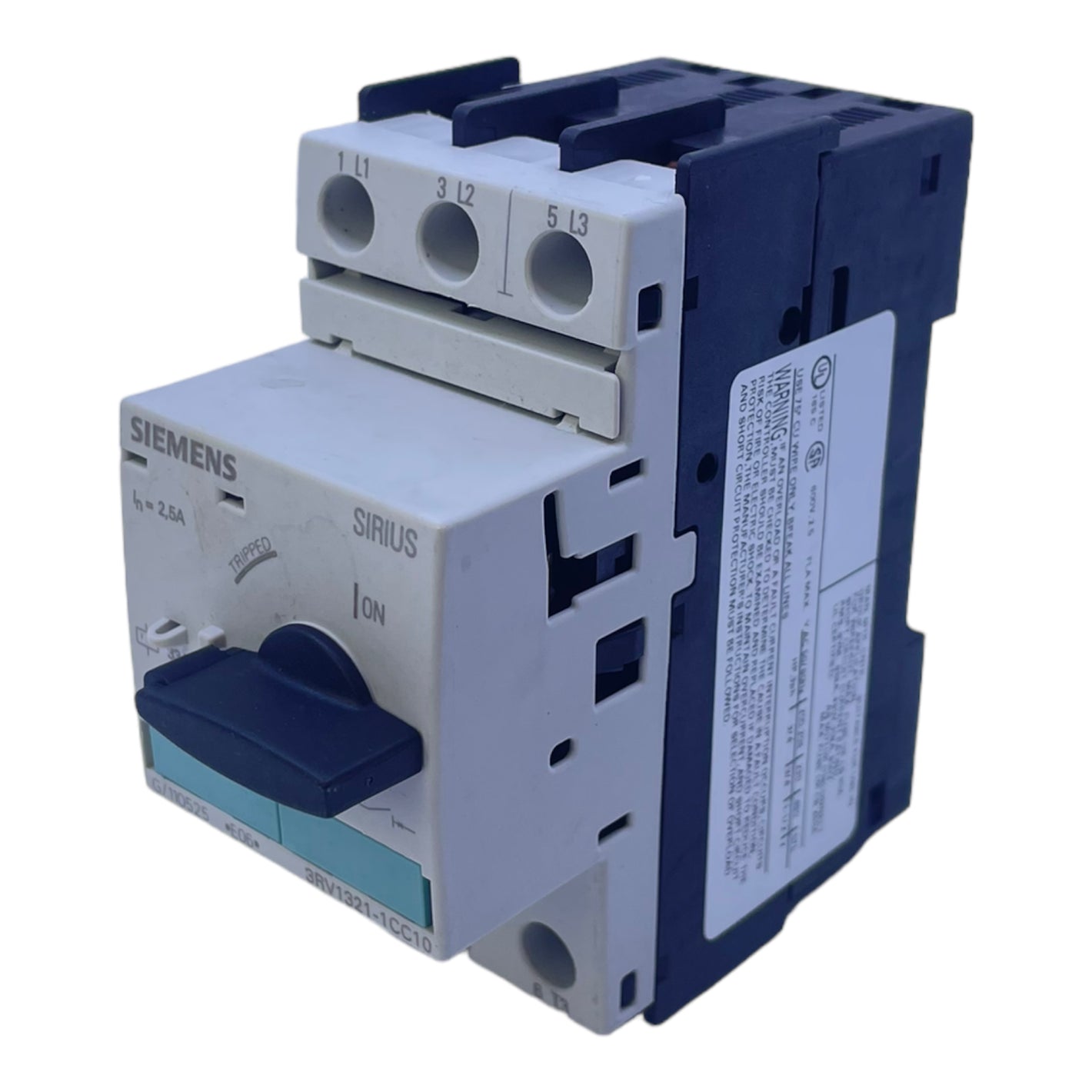 Siemens 3RV1321-1CC10 circuit breaker 2.5A 400-690V 50/60Hz power switch 