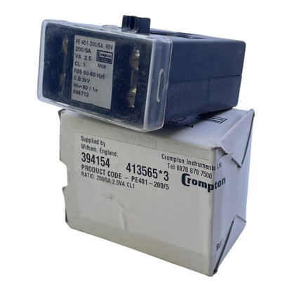 Crompton PE401-200/5A current transformer 50-80 HzE 200/5A 2.5VA current transformer 