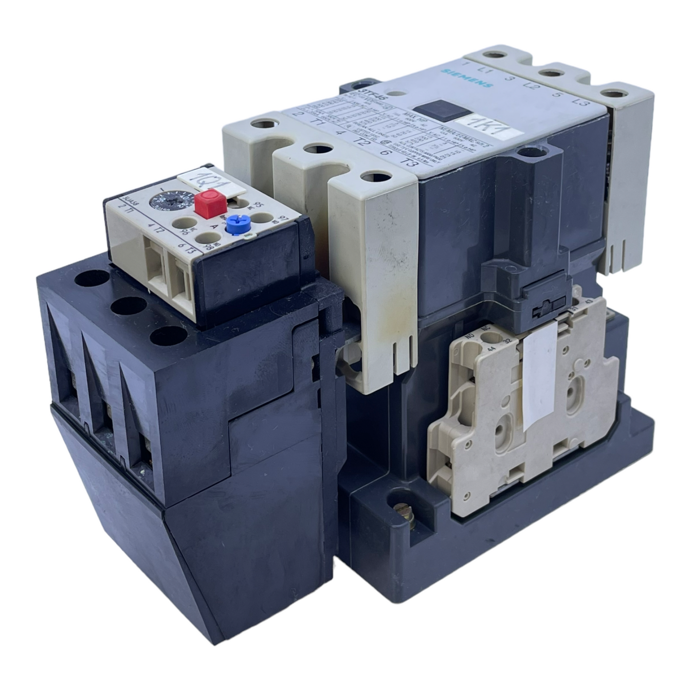 Siemens 3TF46 + 3UA 58 00-2F power contactor with overload relay 220V 50Hz 264V 60Hz 