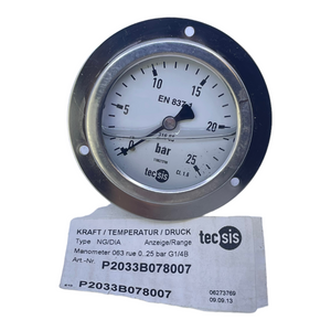 TECSIS P2033B078007 Pressure gauge 0 to 25bar P2033B078007