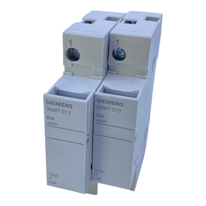 Siemens 3NW7013 cylinder fuse holder 1-pole 32A 690V AC PU: 2PCS 