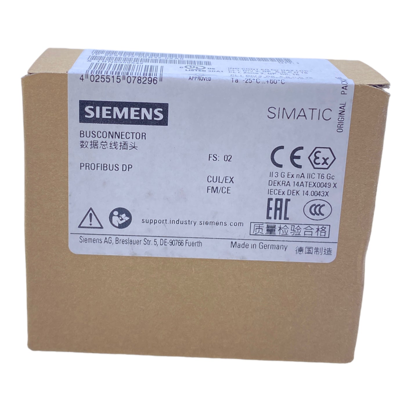 Siemens 6ES7972-0BB42-0XA0 PLC connector plug 