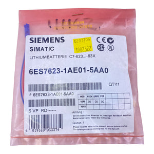 Siemens 6ES7623-1AE01-5AA0 lithium battery 3.6V 