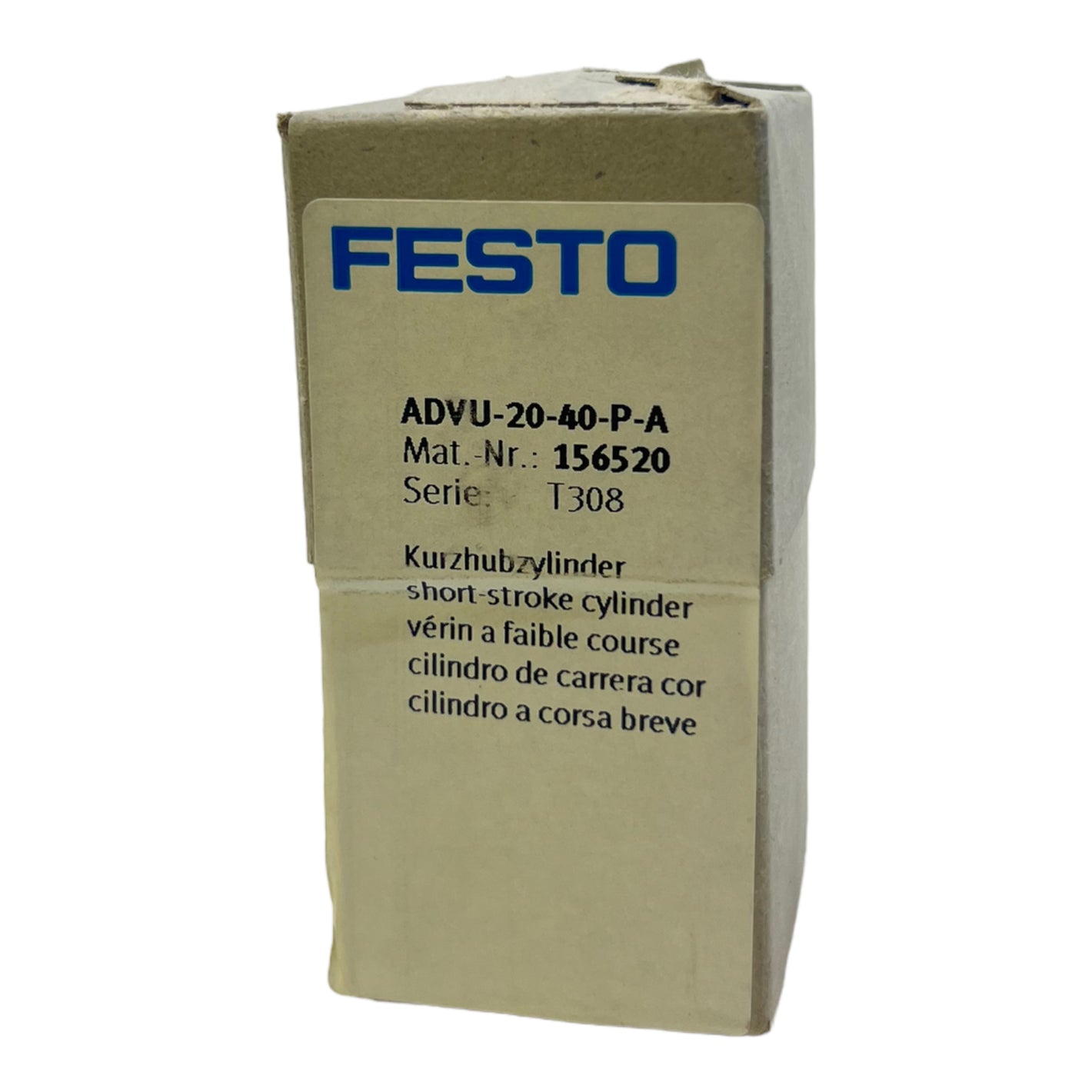 Festo ADVU-20-40-PA compact cylinder 156520 double-acting 1 to 10 bar Ø20 mm 