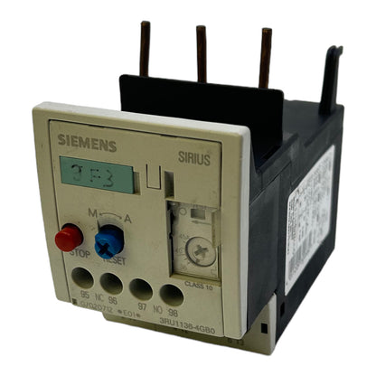 Siemens 3RU1136-4GB0 overload relay 24V 4/3A AC15 1A DC13 230V 3/2A AC15 IP20 