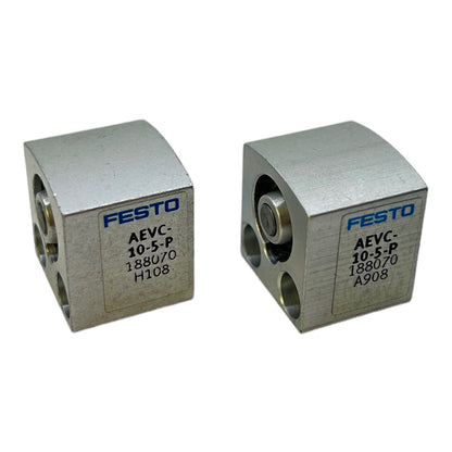 Festo AEVC-10-5-P short stroke cylinder 188070 pneumatic cylinder 1.5...8 bar pack of 2. 