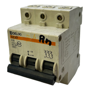 Delixi DZ47 circuit breaker 2-pole 6A 400VAC switch 