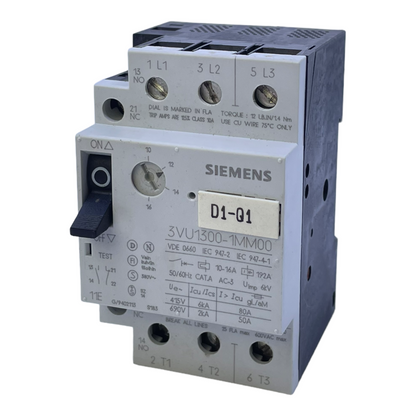 Siemens 3VU1300-1MM00 circuit breaker 10-16A 50/60Hz switch 