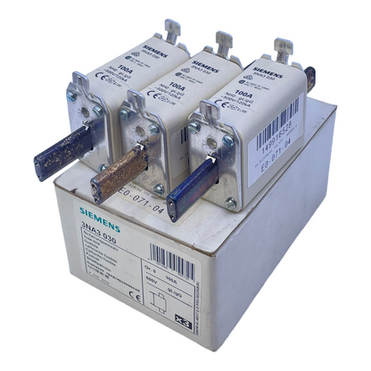 Siemens 3NA3030 NH-Sicherungssatz 100A 500V 120kA VE : 3stk