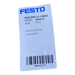 Festo NEBU-M8G3-K-2-M8G3 connecting cable for industrial use 8003131 