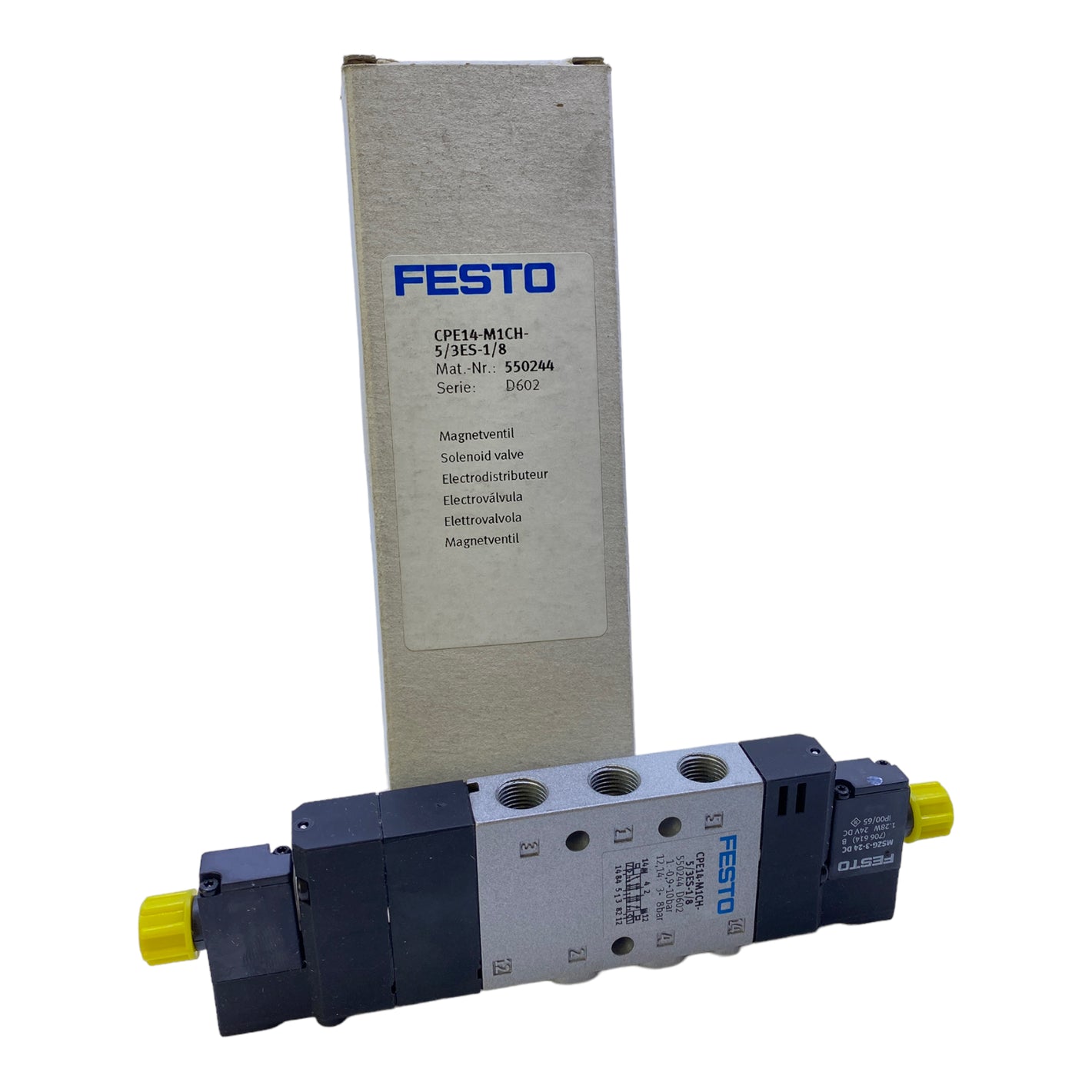 Festo CPE14-M1CH-5/3ES-1/8 solenoid valve 550244 -0.9 to 10 bar mechanical spring 