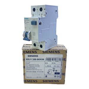 Siemens 5SU1356-6KK06 switch 30mA 230V 50Hz 1P+N 2-pole 