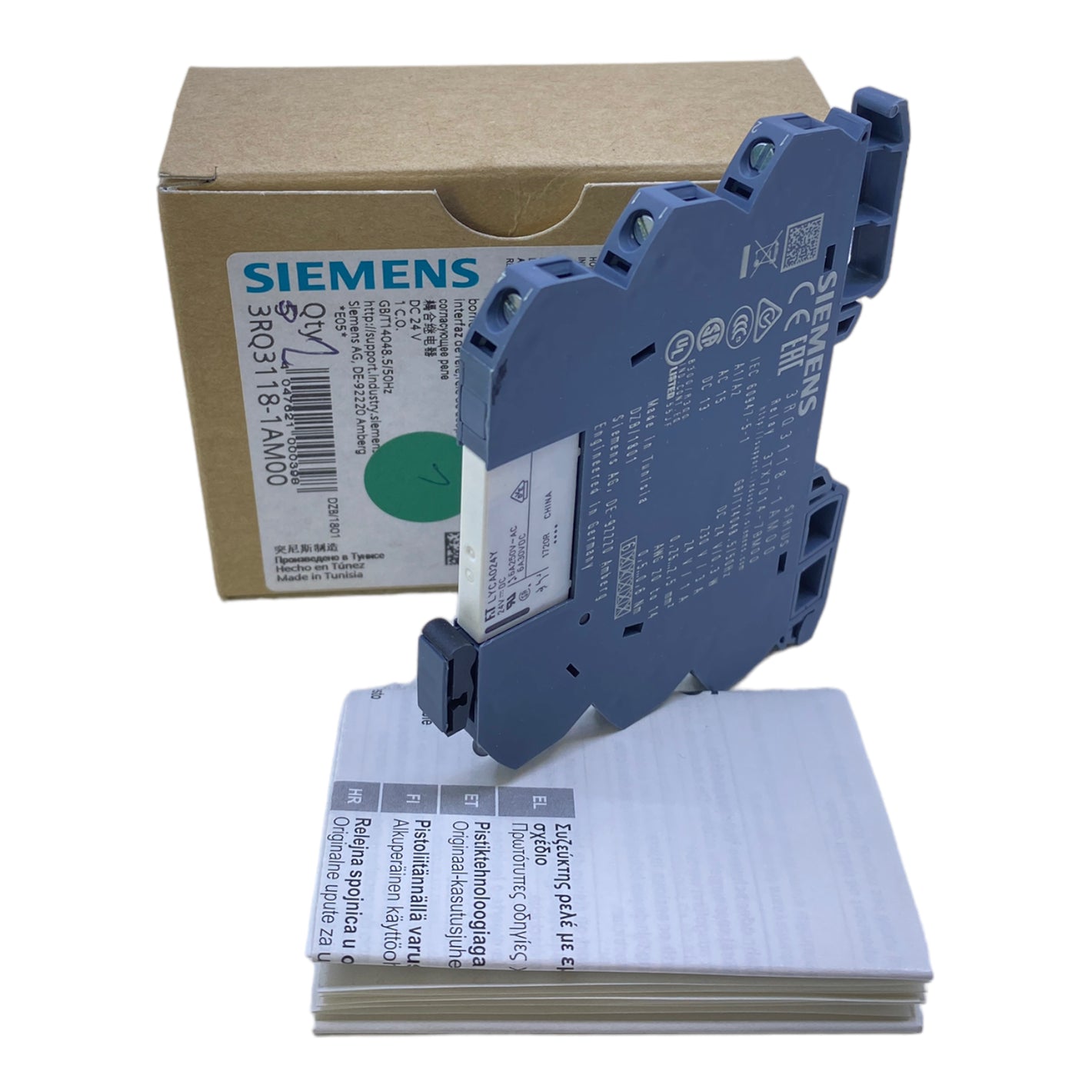 Siemens 3RQ3118-1AM00 coupling relay 24V DC 3A output coupler 