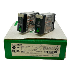 Schneider Electric RXG22BD relay 068917 24V DC 5A 2PCS 