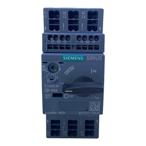 Siemens 3RV2011-1HA20 circuit breaker 690V AC 8A 3-pole 