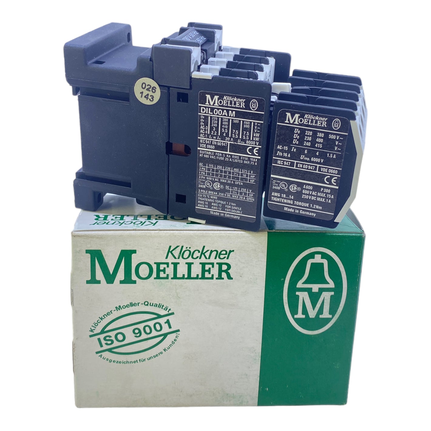 Klöckner Moeller DIL00AM/22 circuit breaker 230V 50HZ 240V 60HZ 